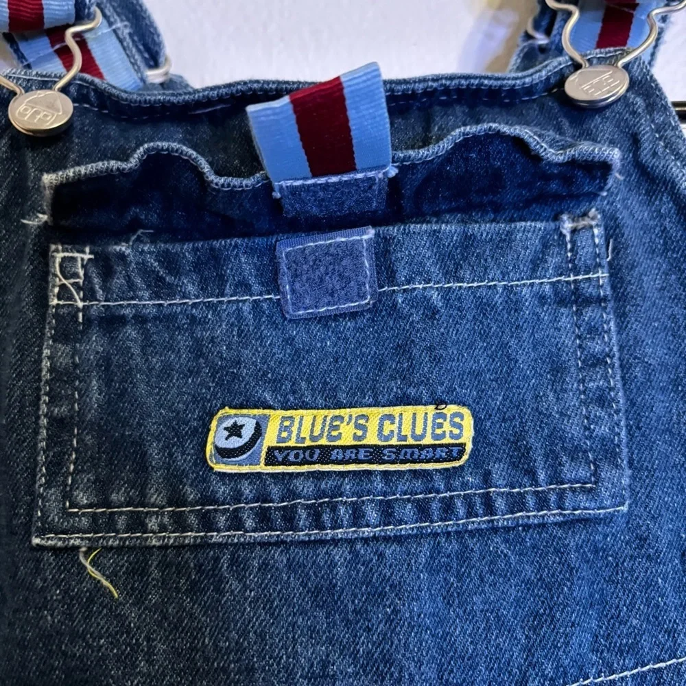 Vintage 2001 Blue’s Clues Denim Shortalls Kids 4T